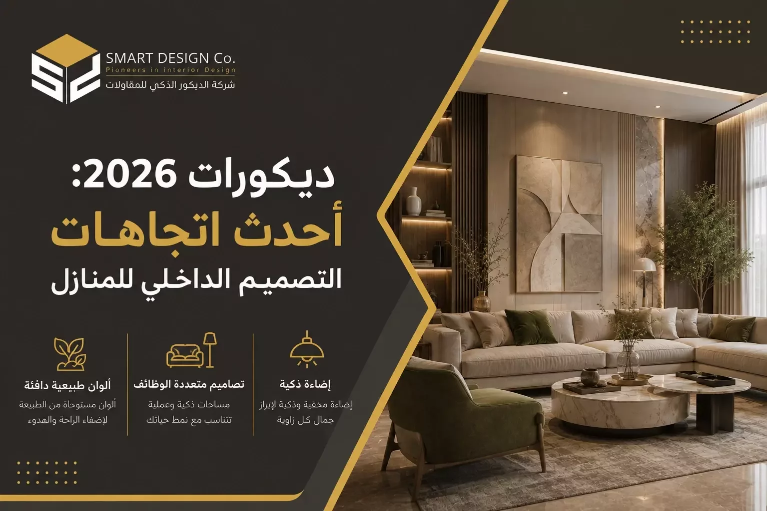 أحدث ديكورات 2026 وأفكار التصميم الداخلي للمنازل